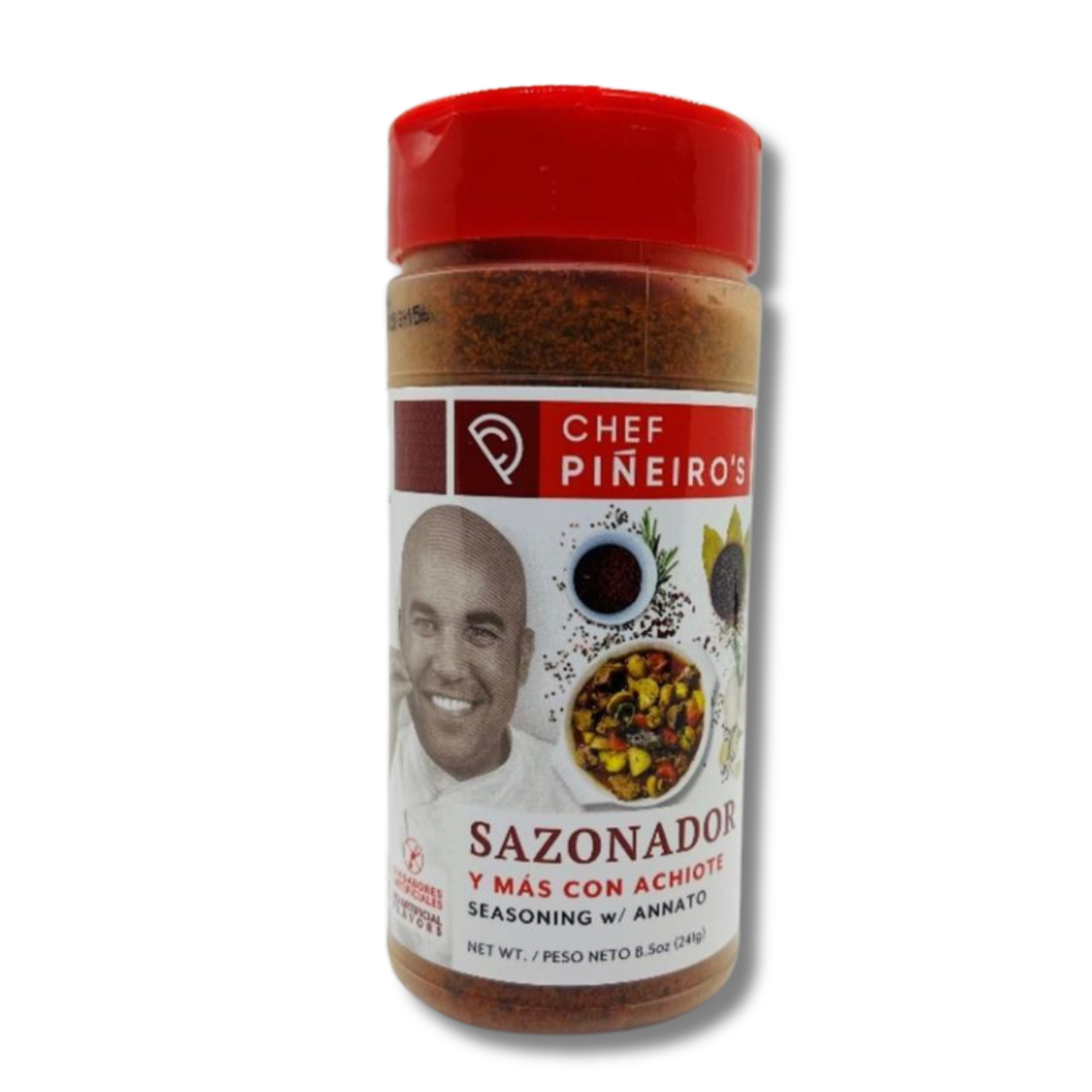 Chef Piñeiro Sazonador con Achiote 8.5 oz 🌿 | Sazón Boricua para Cocina Tradicional