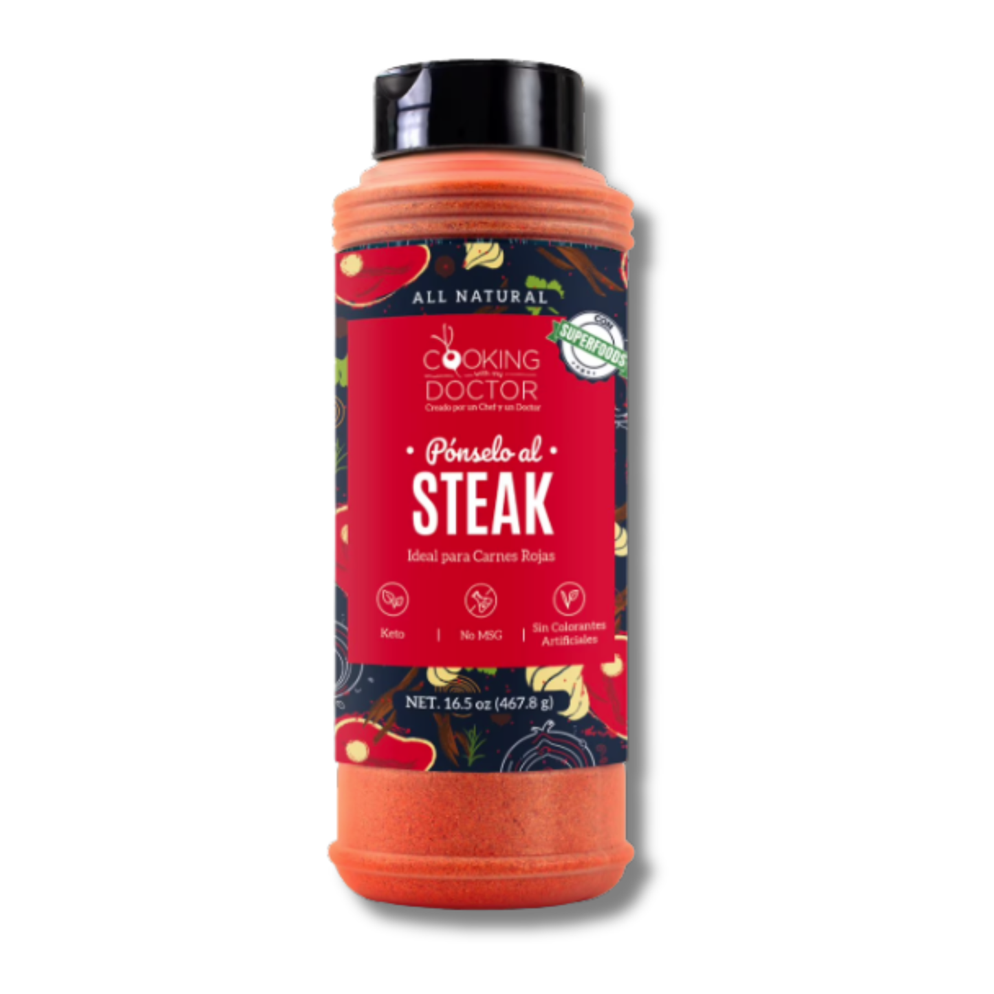 Cooking With My Doctor Pónselo Al Steak 16.5 oz 🥩🔥 | Sazón Especial para Carne y Parrilla Estilo Boricua