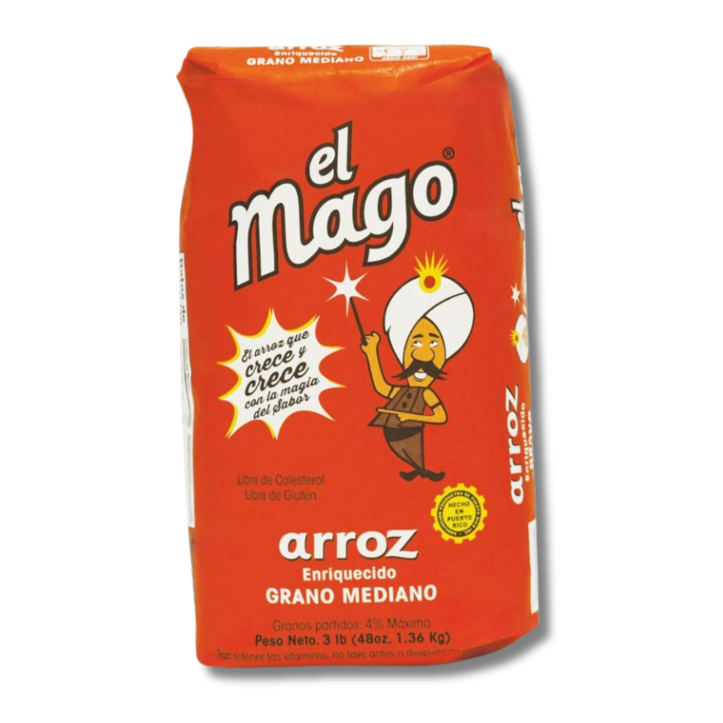 El Mago Arroz Grano Mediano 3 lb 🍚 | Arroz Clásico de Puerto Rico