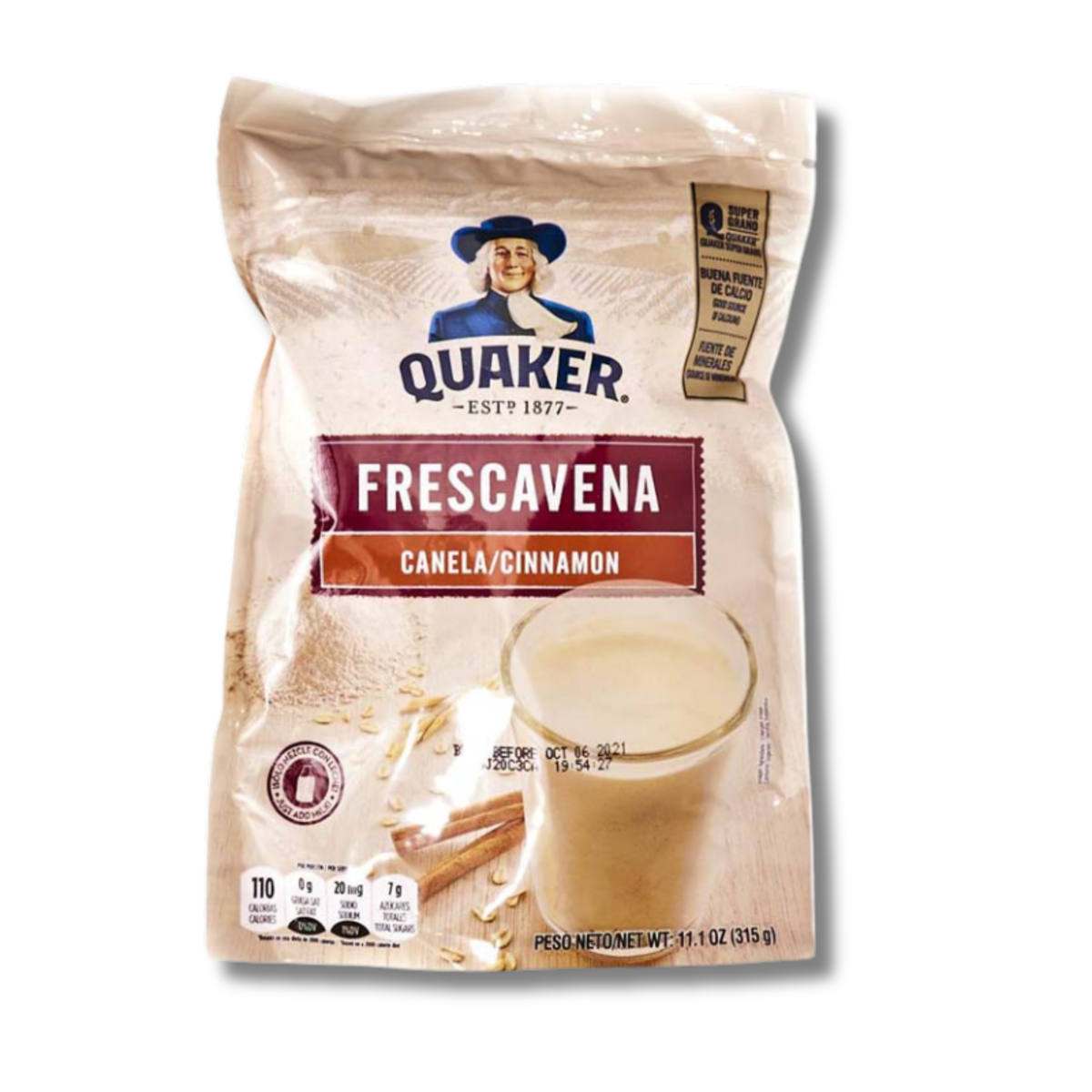 Quaker Frescavena Canela 11.1 oz | Bebida de Avena Instantánea Sabor Canela