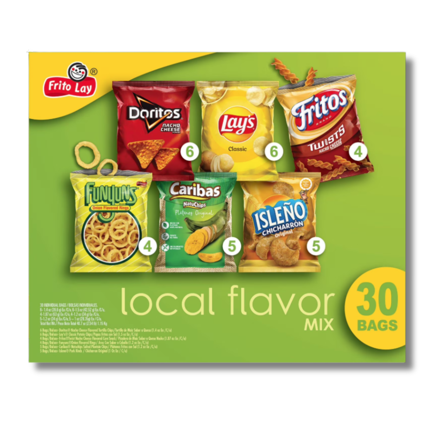Frito-Lay Classic Mix Variety Pack Chips 30 pk 🥨🔥 | Pack Variado de Snacks Clásicos Individuales