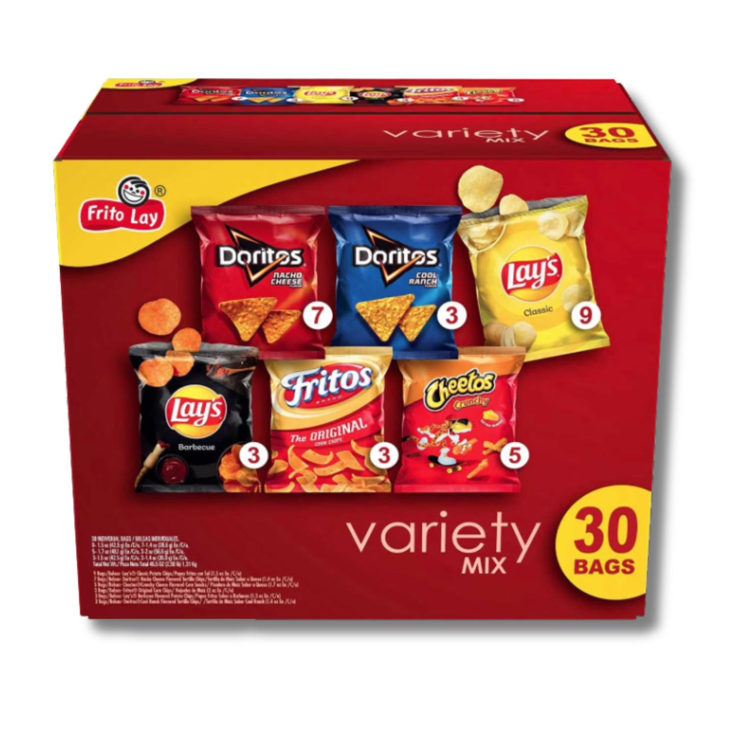 Frito-Lay Variety Pack Chips 30 pk 🥨🔥 | Pack Variado de Snacks Individuales para Loncheras y Fiestas