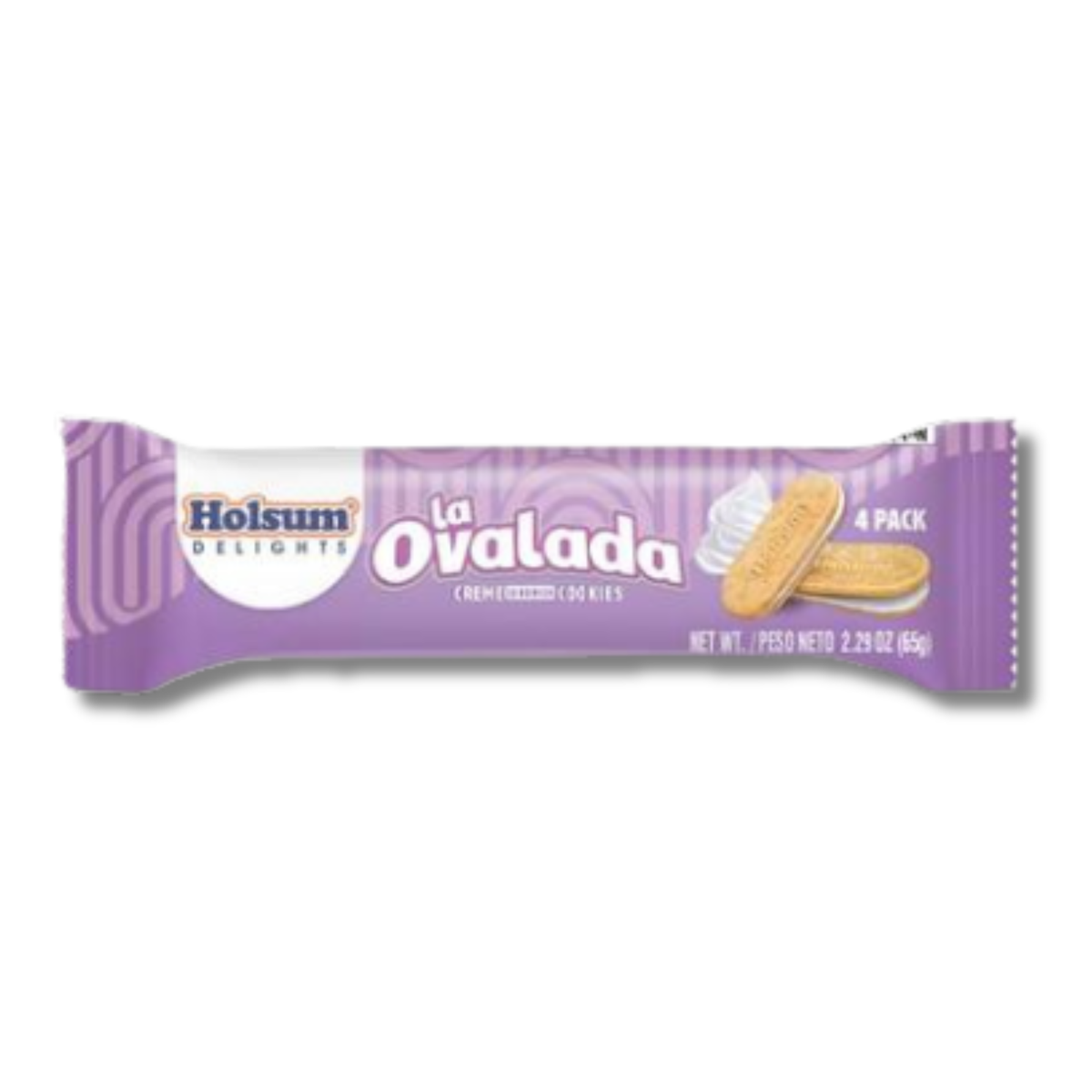 Holsum Delights La Ovalada Creme Sandwich Cookies, Paquete de 5 | Galletas Rellenas de Crema