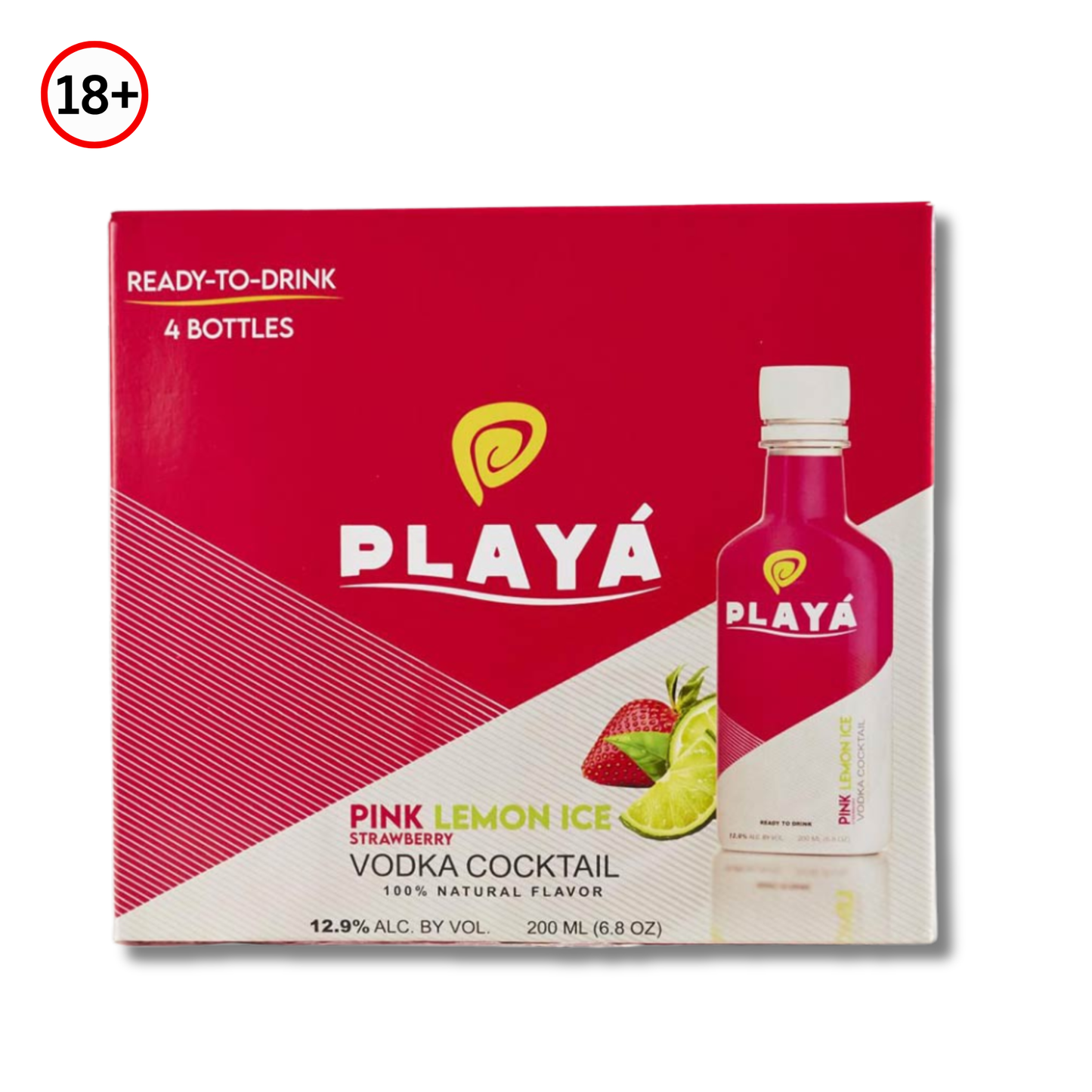 Playa Vodka Cocktail Pink Lemon Ice Pack 6 (6.8 oz) 🍹 | Bebida Premium