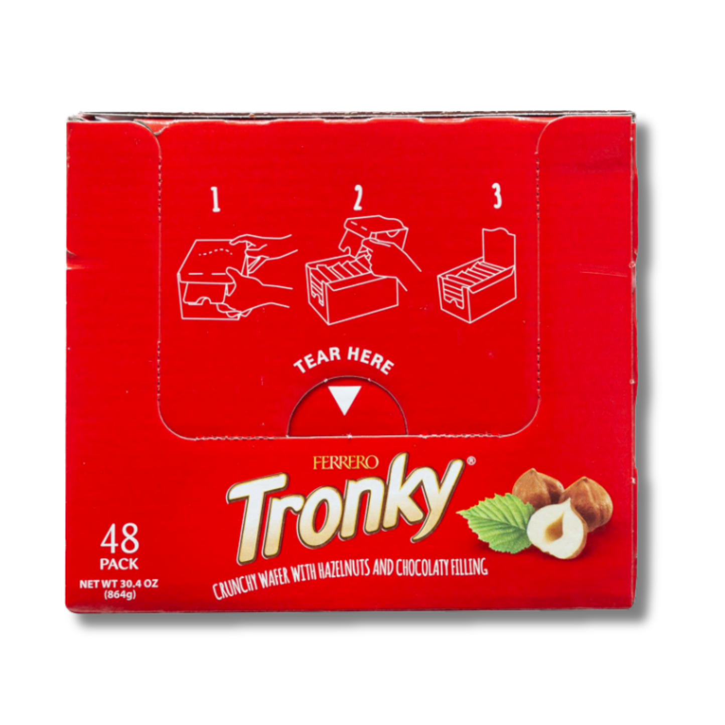 Tronky Chocolate Wafer Hazelnut 48 ct 🍫🌰✨ | Barritas Crujientes con Relleno de Chocolate