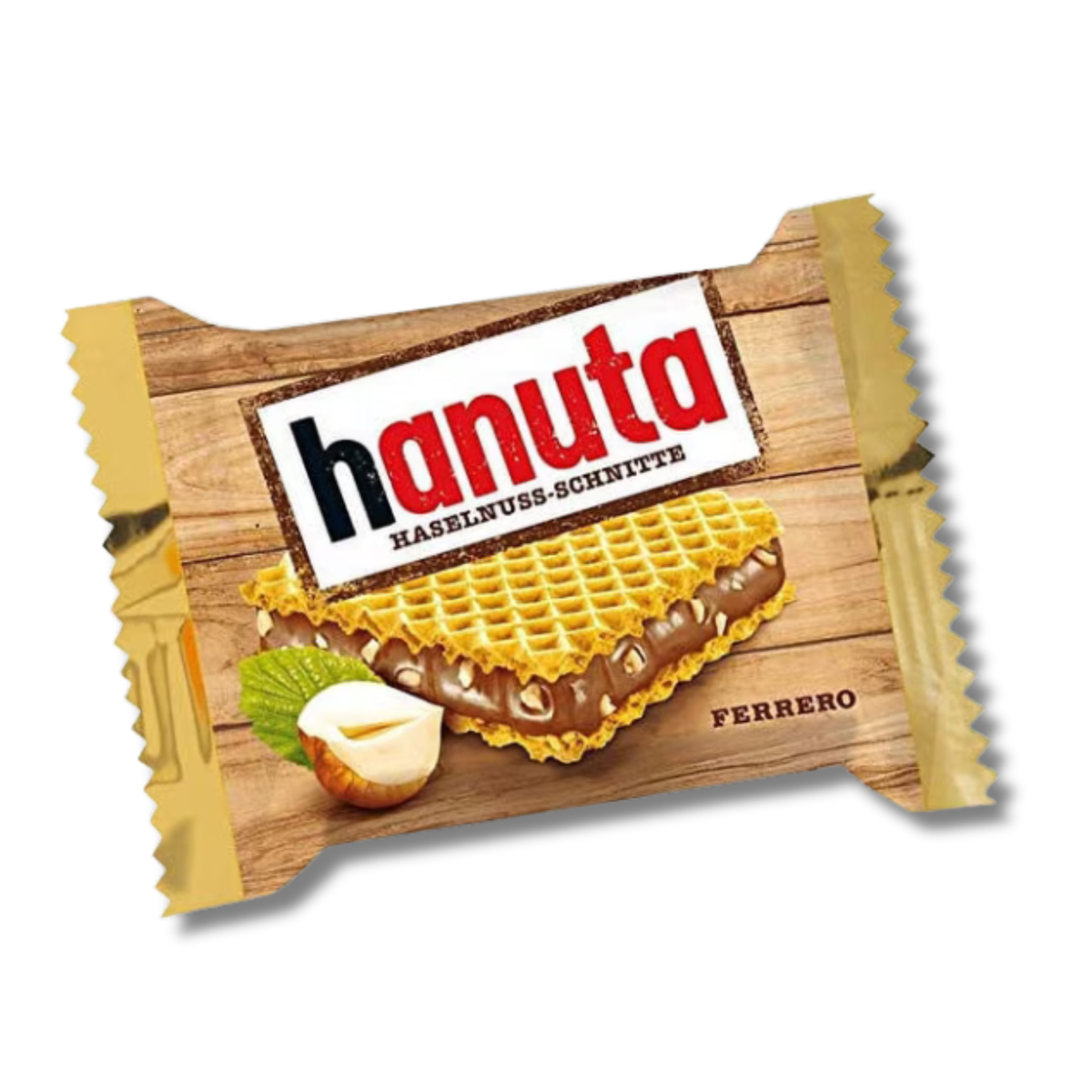 Ferrero Hanuta Obleas Crujientes con Crema de Avellanas y Cacao, Paquete de 10, 7.7 oz