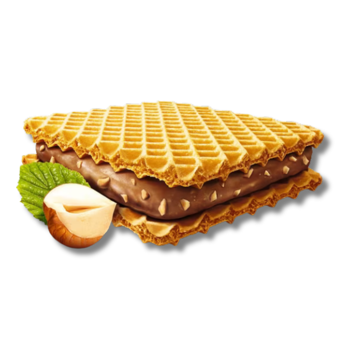 Ferrero Hanuta Obleas Crujientes con Crema de Avellanas y Cacao, Paquete de 10, 7.7 oz