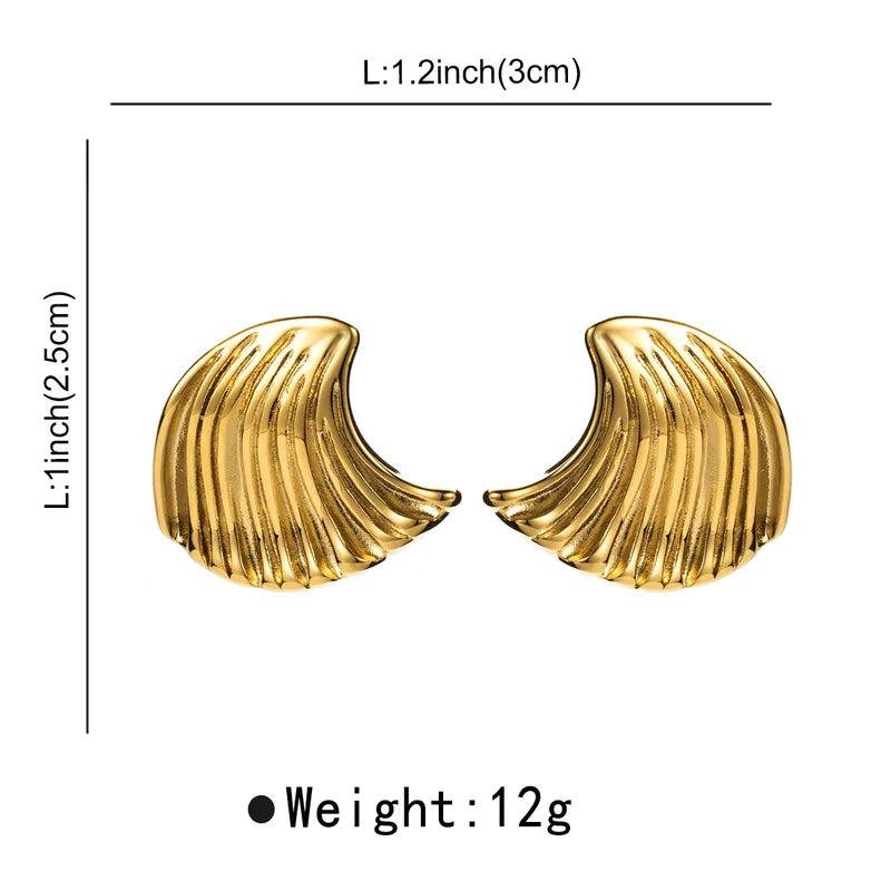 004 Aretes Ocean Roosmy Gold Plated 🌊✨ | Pendientes Dorados con Rhinestones Elegantes