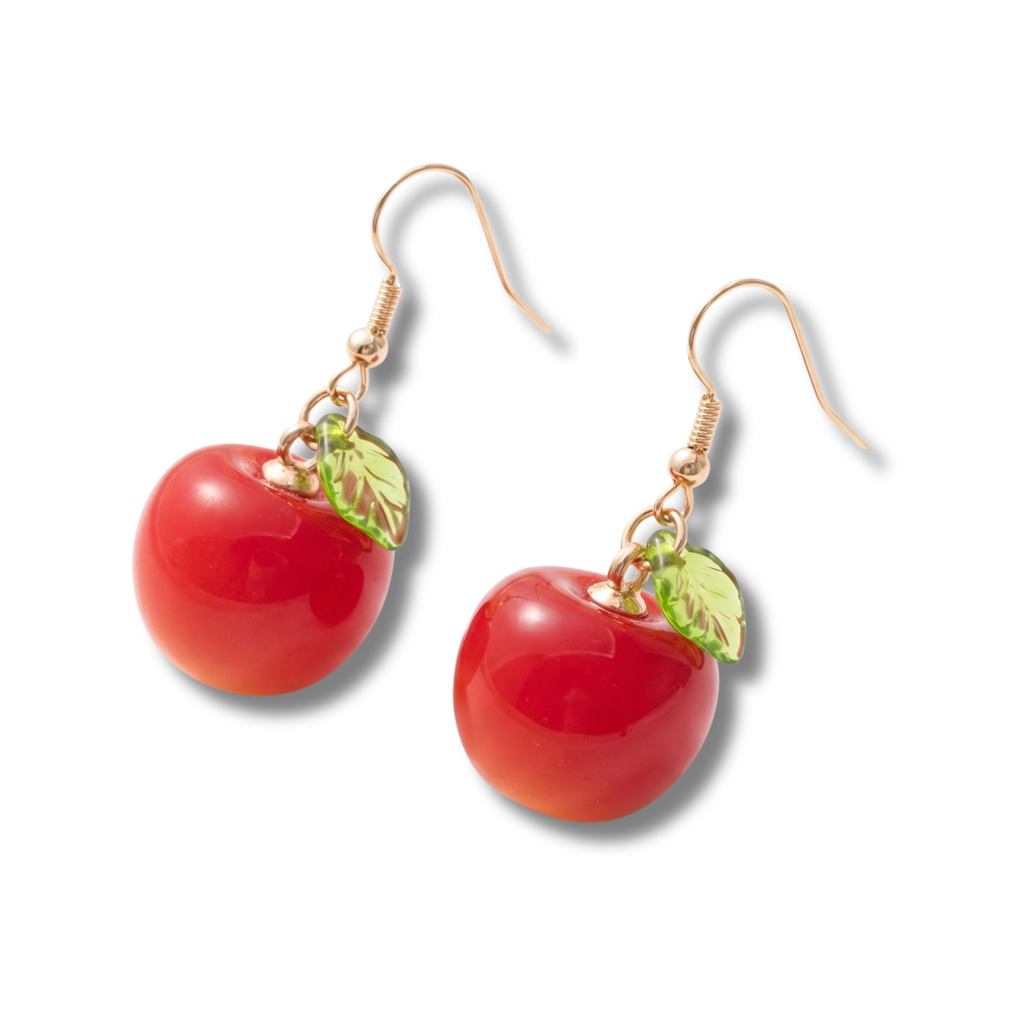 008 Aretes Cherry Roosmy Acrílicos 🍒✨ | Pendientes de Cereza Sin Perforación (Clip)