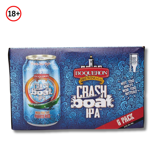 Cerveza Boquerón Crash Boat de Puerto Rico Pack 6 Latas (12 oz) 🍺