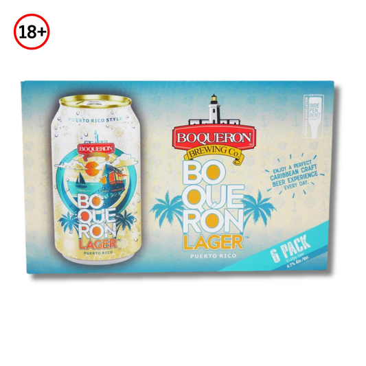 Cerveza Boquerón de Puerto Rico Pack 6 Latas (12 oz) 🍺 | Refrescante