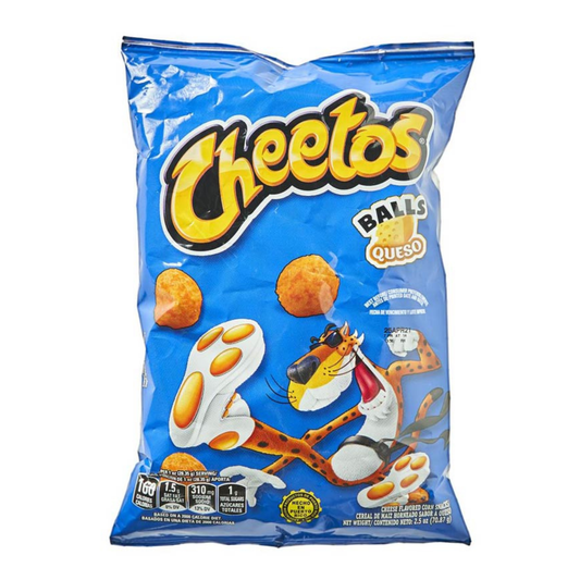 Cheetos Chips Balls Queso 2.5 oz 🧀🔥 | Bolitas Crujientes de Queso Tipo Snack