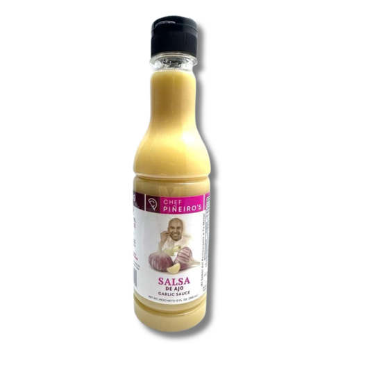 Chef Piñeiro Salsa de Ajo 10 oz 🧄🔥 | Salsa Cremosa de Ajo para Carnes, Pollo y Mariscos