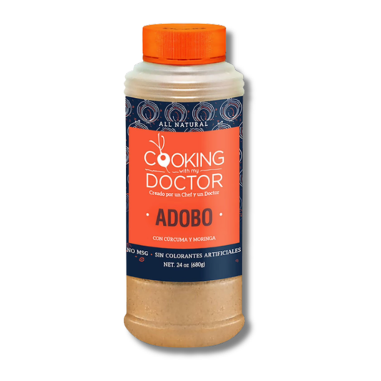 Cooking With My Doctor Adobo con Turmeric y Moringa 24 oz 🌿🧄🔥 | Sazón Saludable Tipo Boricua