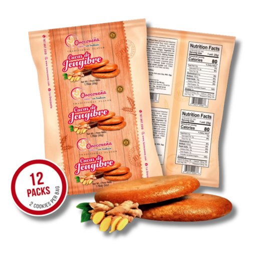 La Orocoveña Ginger Cucas Jengibre 12 Pack 🍪✨🇵🇷 | Galletas Tradicionales Boricuas de Jengibre