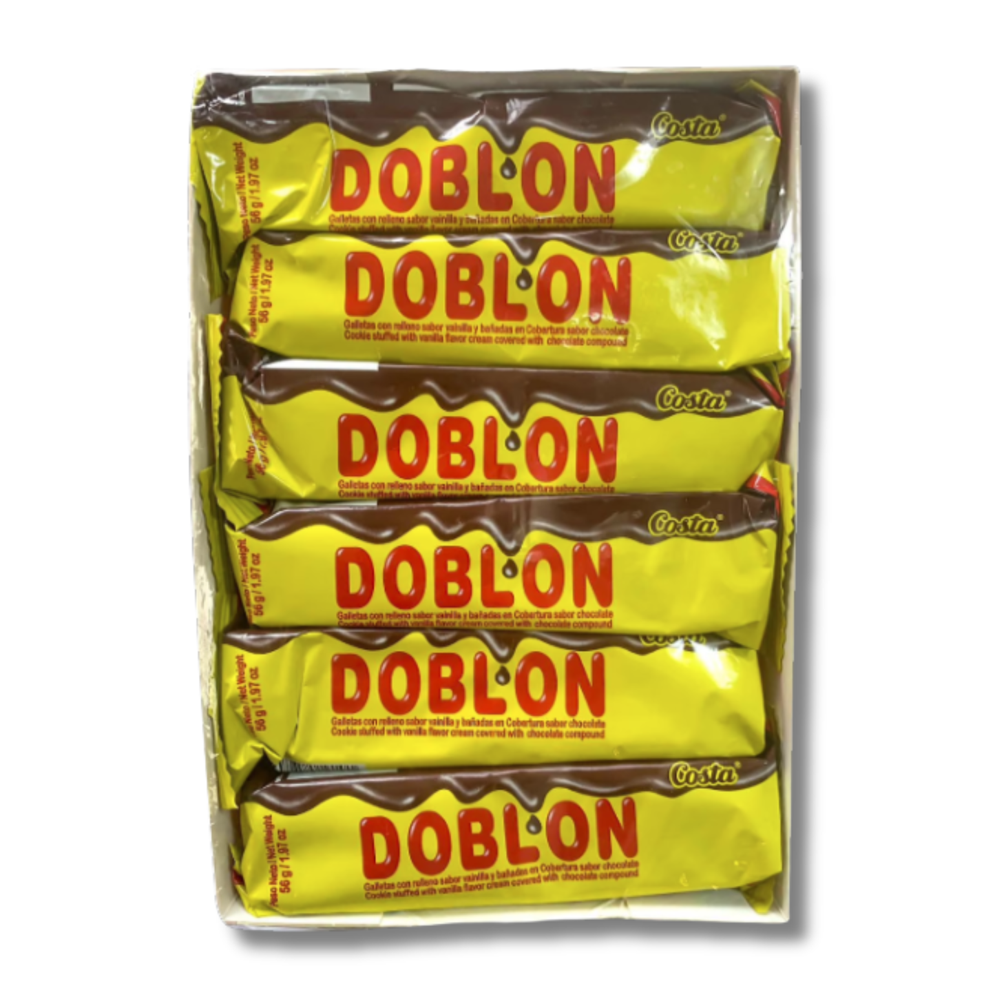 Doblon Singles Chocolate Covered Cookies 12 ct 🍫🍪✨ | Galletas Rellenas de Vainilla Cubiertas de Chocolate