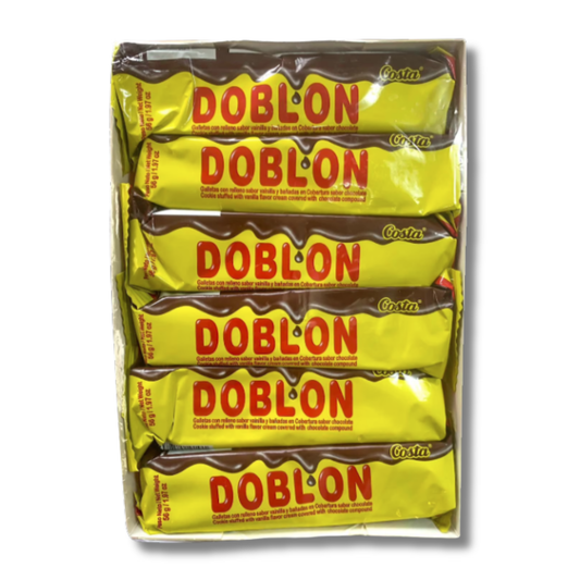 Doblon Singles Chocolate Covered Cookies 12 ct 🍫🍪✨ | Galletas Rellenas de Vainilla Cubiertas de Chocolate