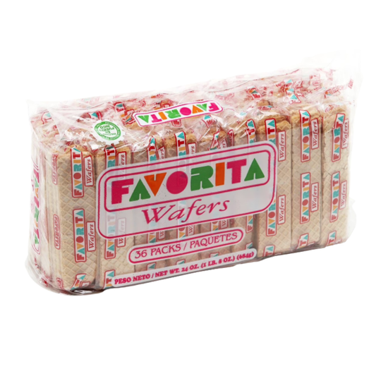 Favorita Wafer Cookies 36 Pack 🍪✨ | Galletas Wafer Crujientes con Relleno Dulce