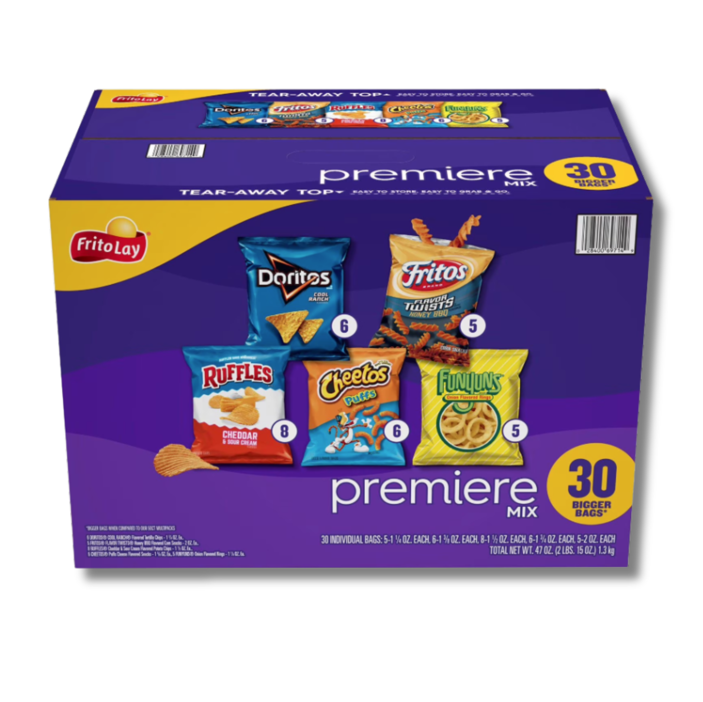Frito-Lay Premiere Mix Variety Pack Chips 30 pk 🥨🔥 | Pack Variado de Snacks Premium Individuales
