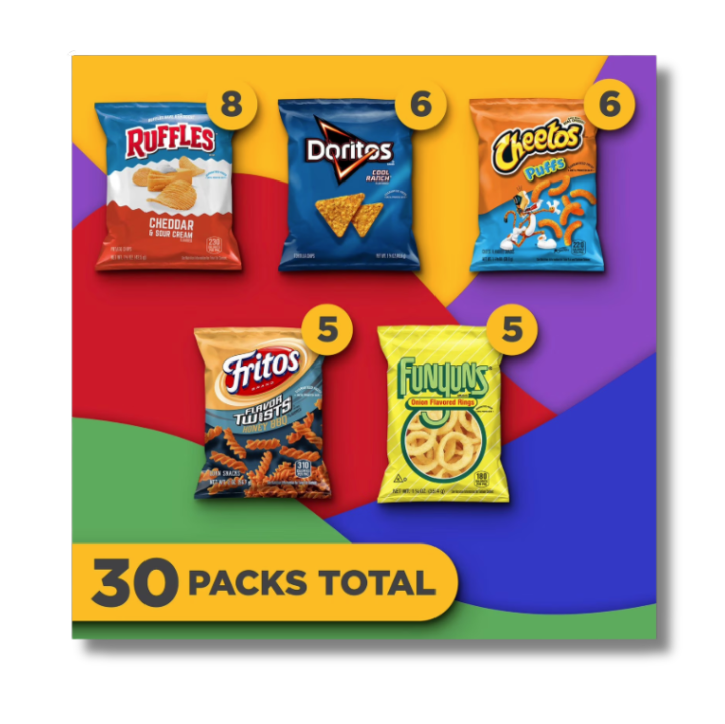 Frito-Lay Premiere Mix Variety Pack Chips 30 pk 🥨🔥 | Pack Variado de Snacks Premium Individuales