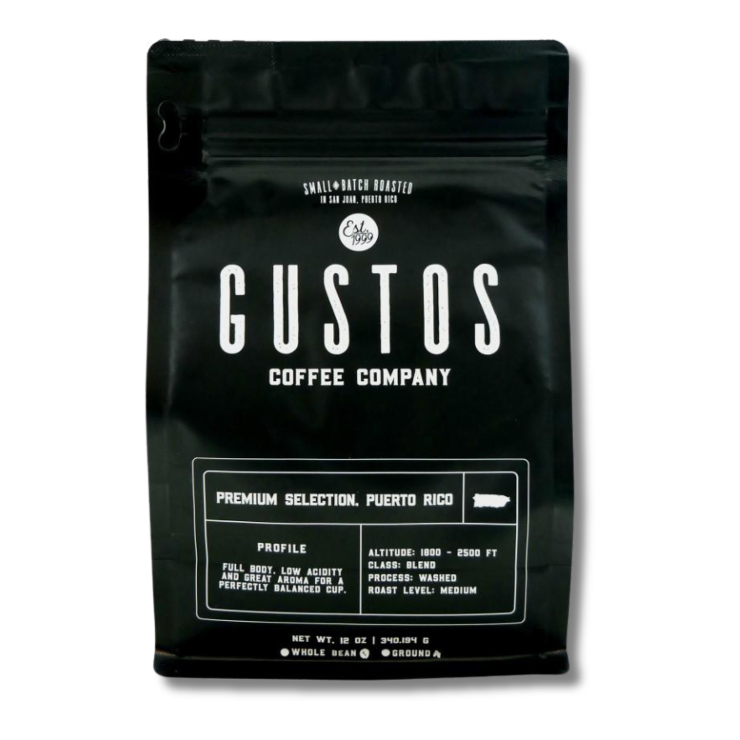 Gustos Café Molido 12 oz ☕ | Café Puertorriqueño Clásico y Aromático