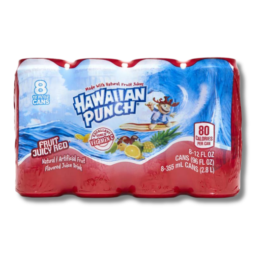 Hawaiian Punch Fruit Punch Pack 8 Latas (12 oz) 🥤 | Bebida Tropical