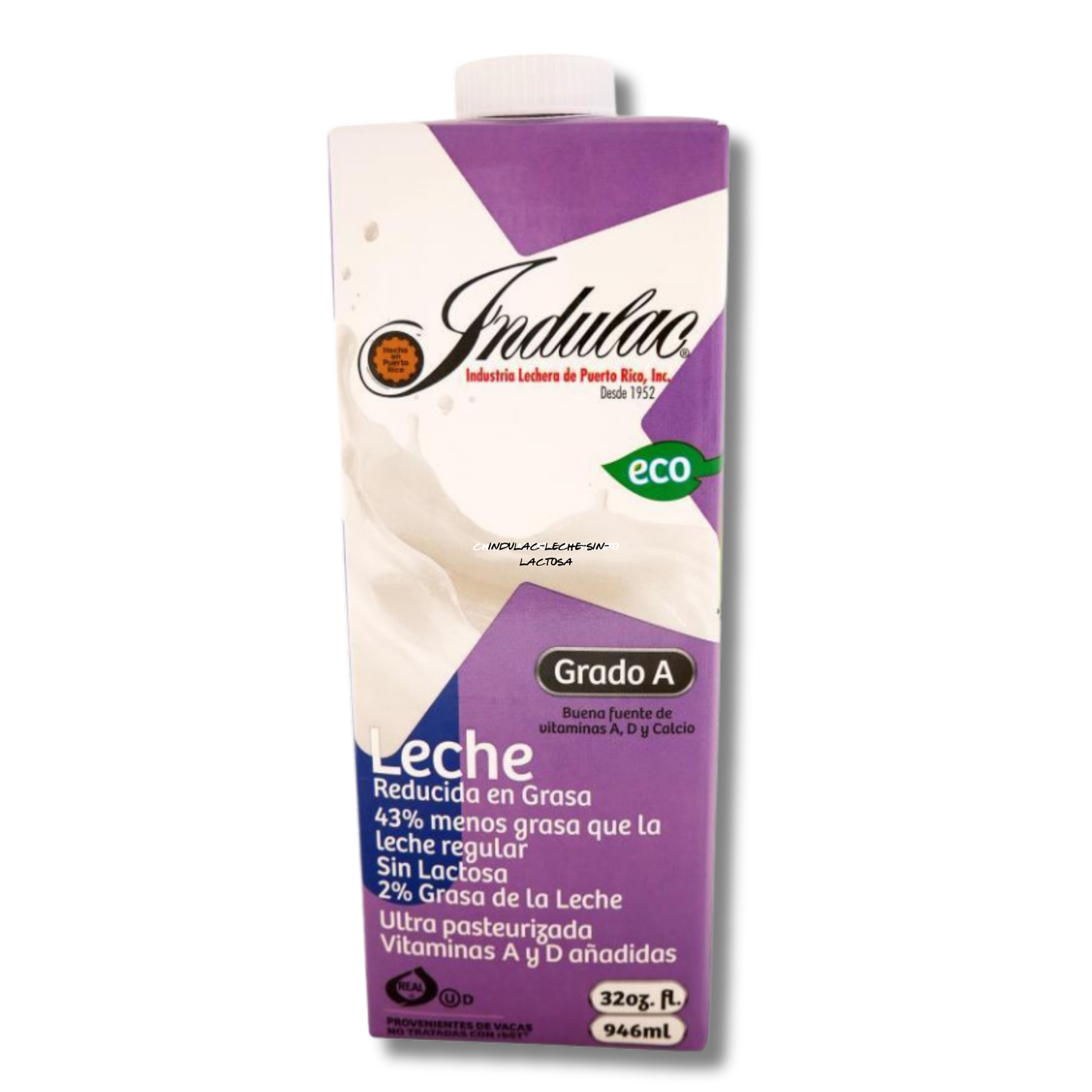 Indulac Leche Sin Lactosa 2% UHT 32 oz 🥛 | Leche de Puerto Rico Sin Lactosa