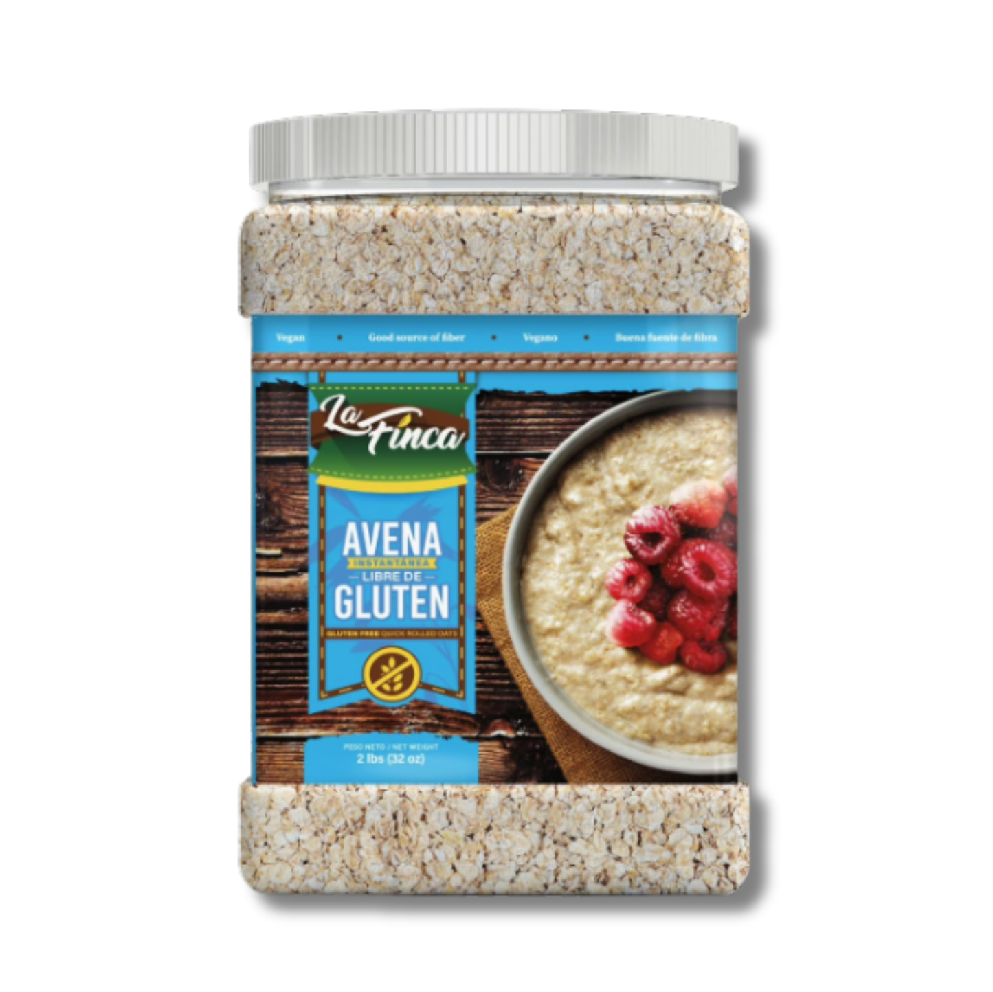 La Finca Gluten Free Oatmeal 32 oz 🌾🥣 | Avena Natural Sin Gluten Alta en Fibra