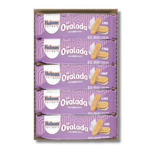Holsum Delights La Ovalada Creme Sandwich Cookies 10 Pack 🍪✨🇵🇷 | Galletas Rellenas de Crema Boricuas
