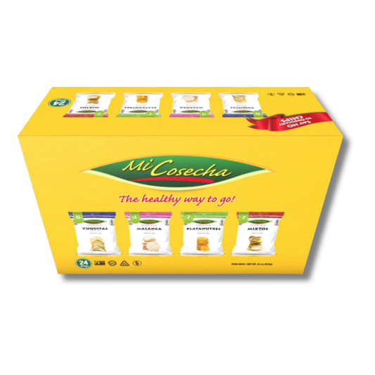 Mi Cosecha Variety Pack Chips 24 ct 🥥🌿🔥 | Mix de Chips de Raíces y Plátano (Plantain, Yuca, Taro)
