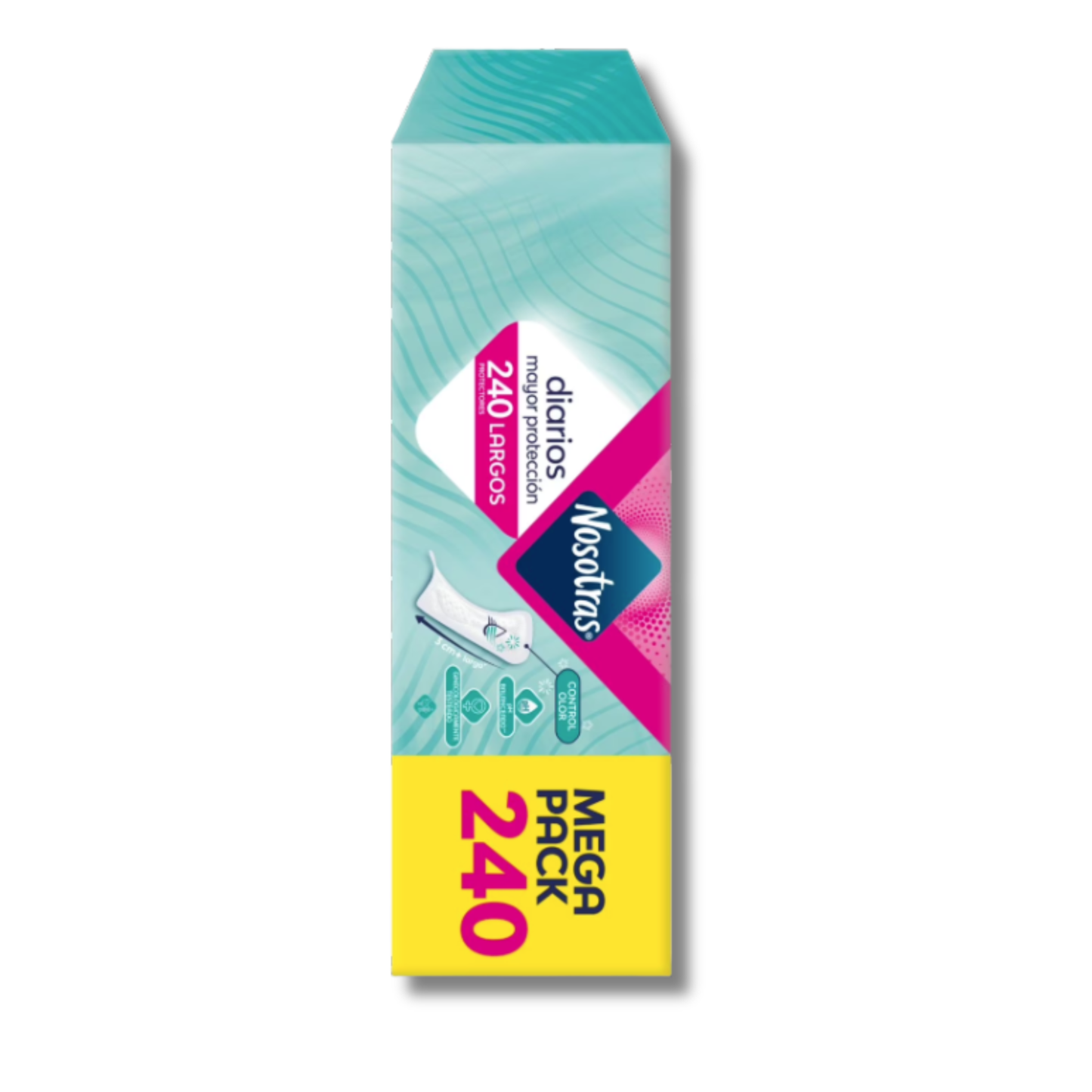 Nosotras Long Pantiliners Mega Pack 240 ct 🌸 | Protectores Diarios Largos para Mujer