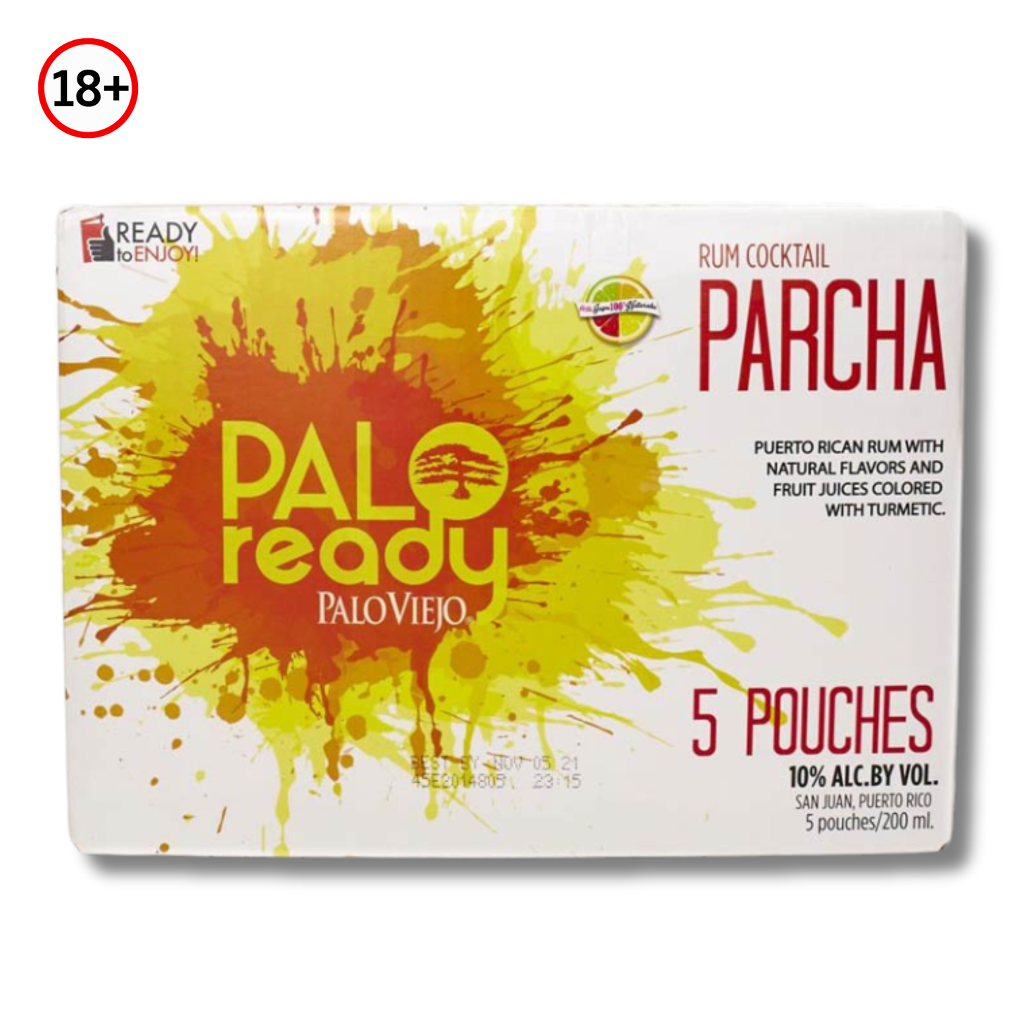 Palo Ready Rum Cocktail Parcha Pack 5 (200 ml) 🍹 | Bebida Boricua