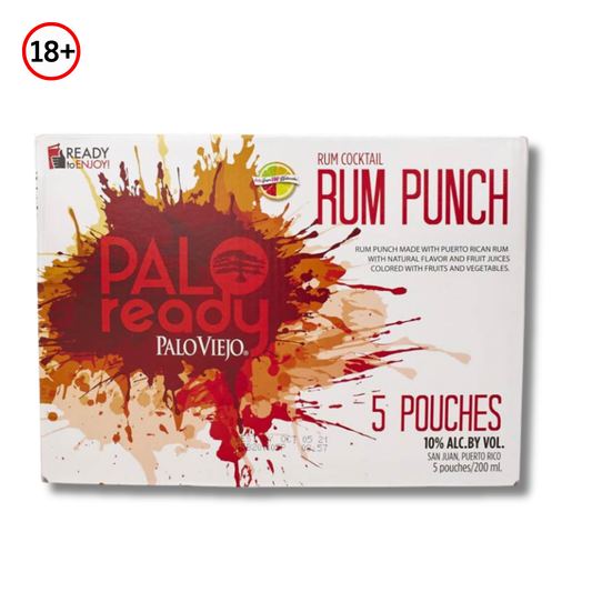 Palo Ready Rum Punch Cocktail Pack 5 (200 ml) 🍹 | Bebida Boricua
