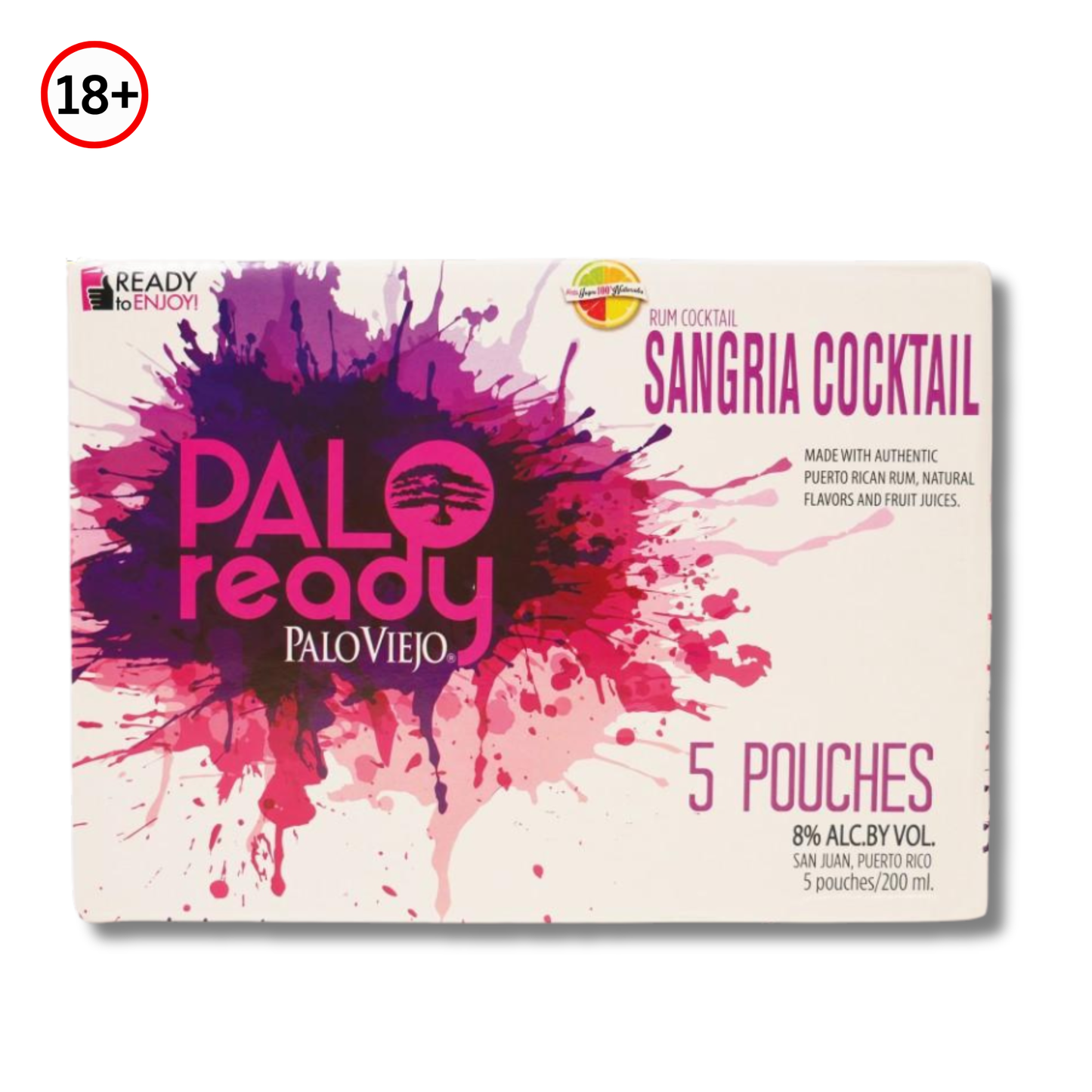 Palo Ready Rum Cocktail Sangría Pack 5 (200 ml) 🍷 | Bebida Boricua