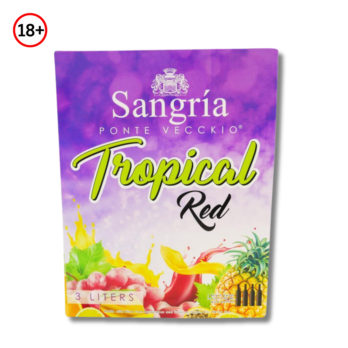 Ponte Vecchio Sangría Tropical Red 3 Litros 🍷 | Bebida para Fiestas