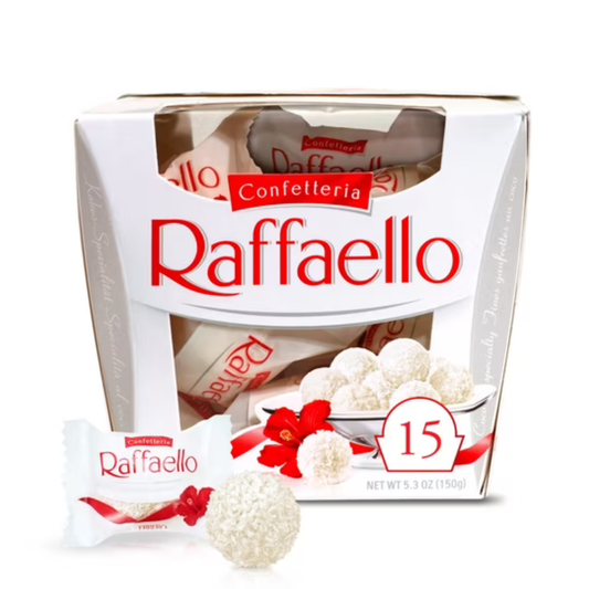Ferrero Raffaello Dulces de Almendra y Coco, 15 Piezas, 5.3 oz