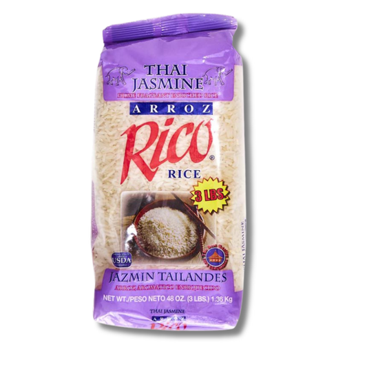 Rico Arroz Thai Jasmine 3 lb 🍚 | Arroz Jazmín Aromático Premium