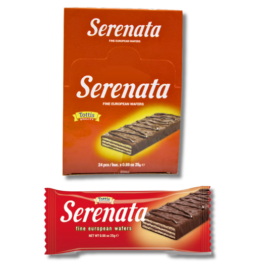 Serenata Fine European Wafers 24 Pack 🍫🌰🍪✨ | Wafers Premium de Vainilla, Chocolate y Avellana