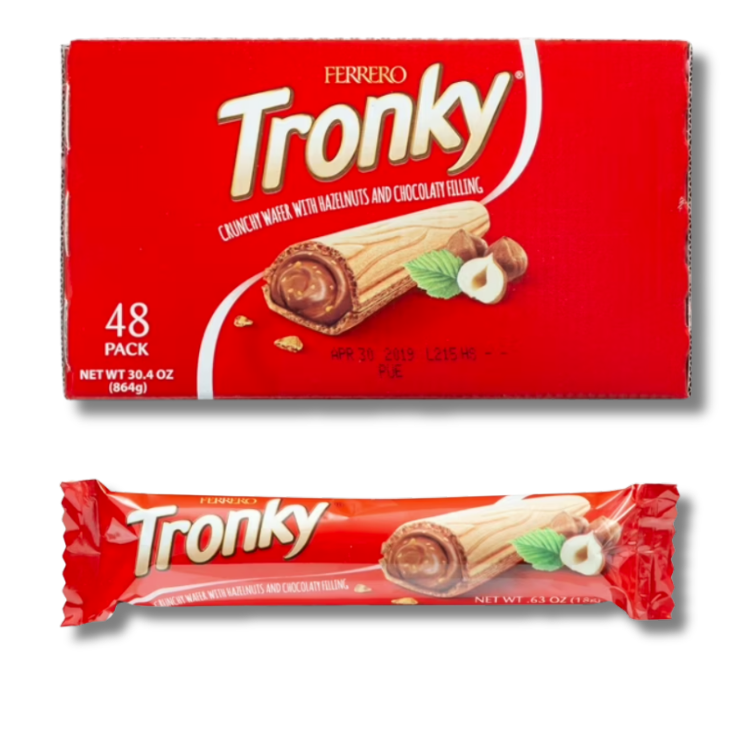 Tronky Chocolate Wafer Hazelnut 48 ct 🍫🌰✨ | Barritas Crujientes con Relleno de Chocolate