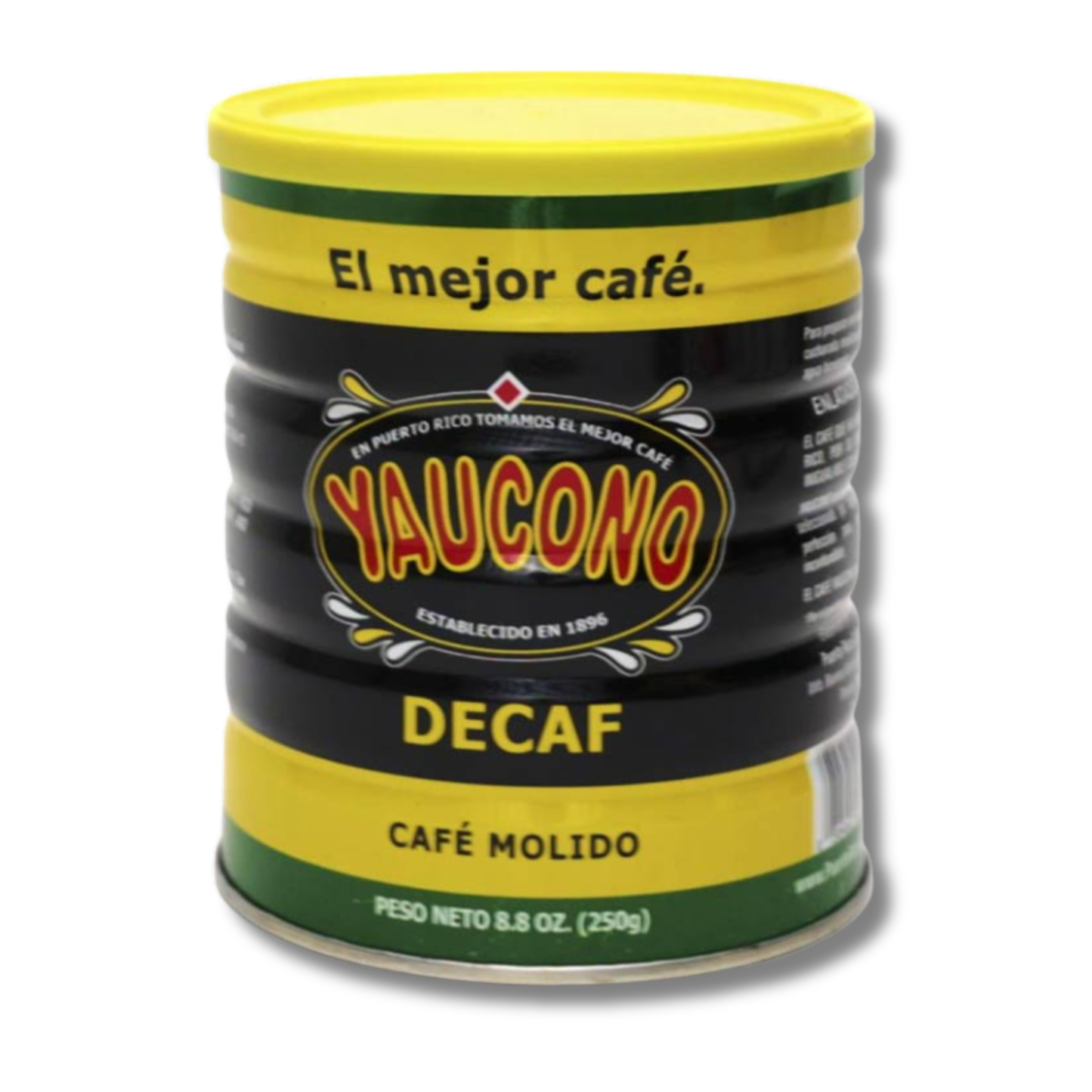 Yaucono Café Instantáneo Molido Descafeinado 8.8 oz ☕ | Café de Puerto Rico