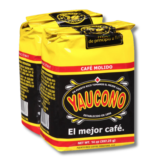 Café Yaucono Ground Coffee 14 oz (Pack de 2) ☕🇵🇷 | Café Molido Boricua Tradicional